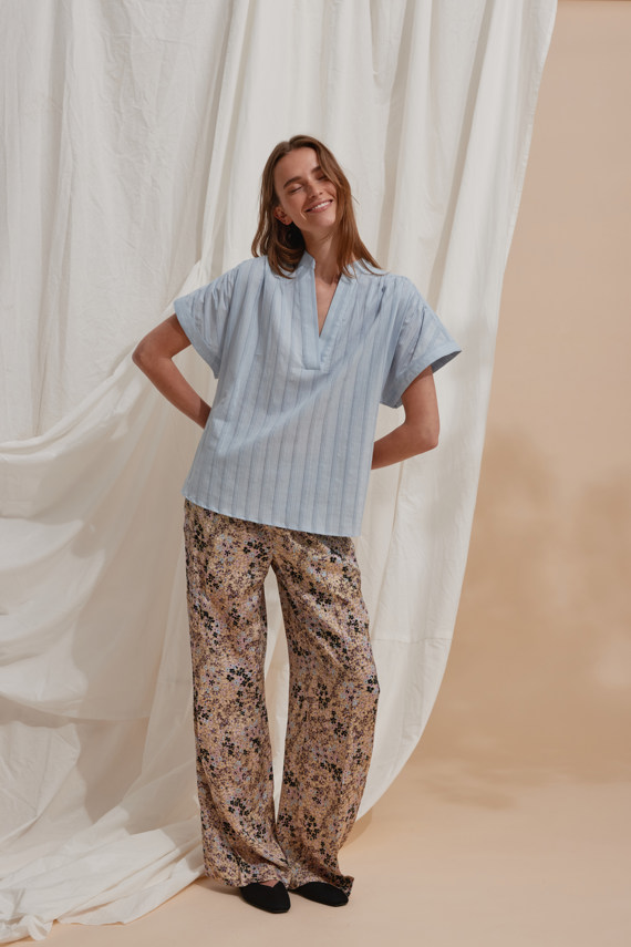 Heartmade Tavis Bluse, Blue Dove 